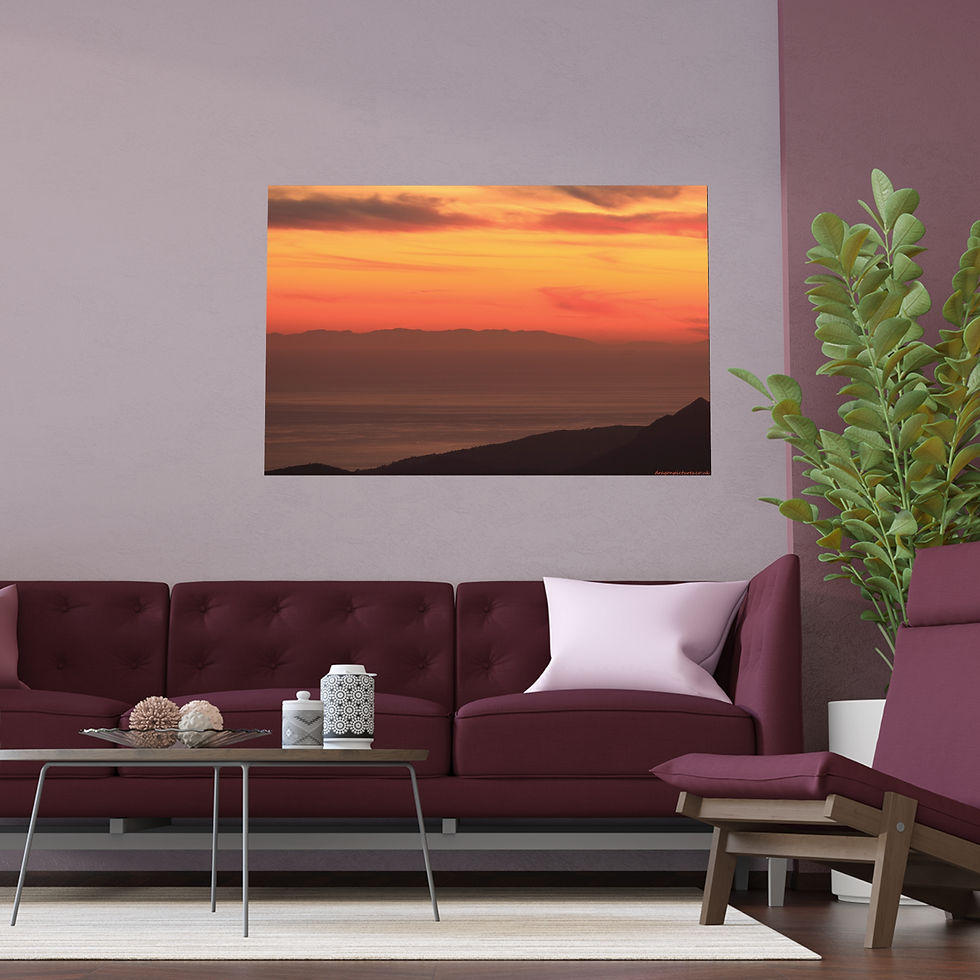 Thumbnail: Fire In The Sky 055 | Vibrant Indoor/Outdoor Silk Poster | 48"x36" |
