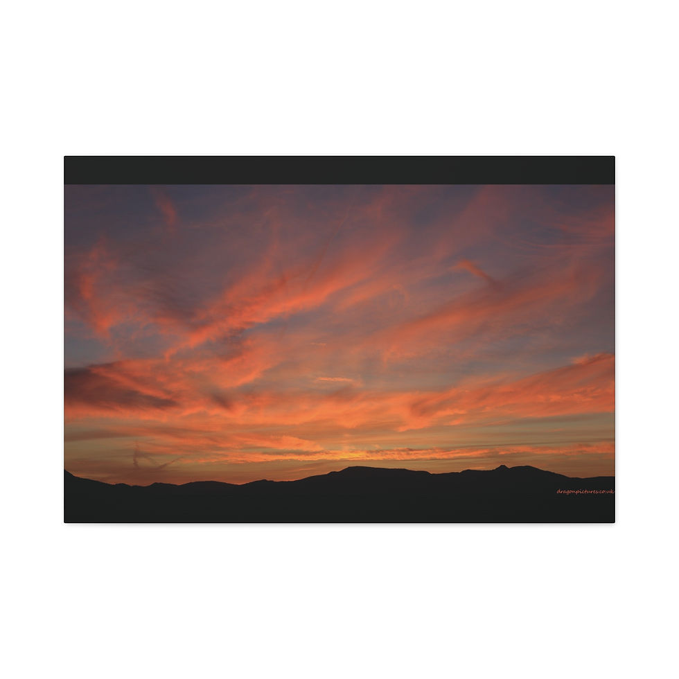 Thumbnail: Fire In The Sky 097 | Sunset Canvas Print | 36"x24" |