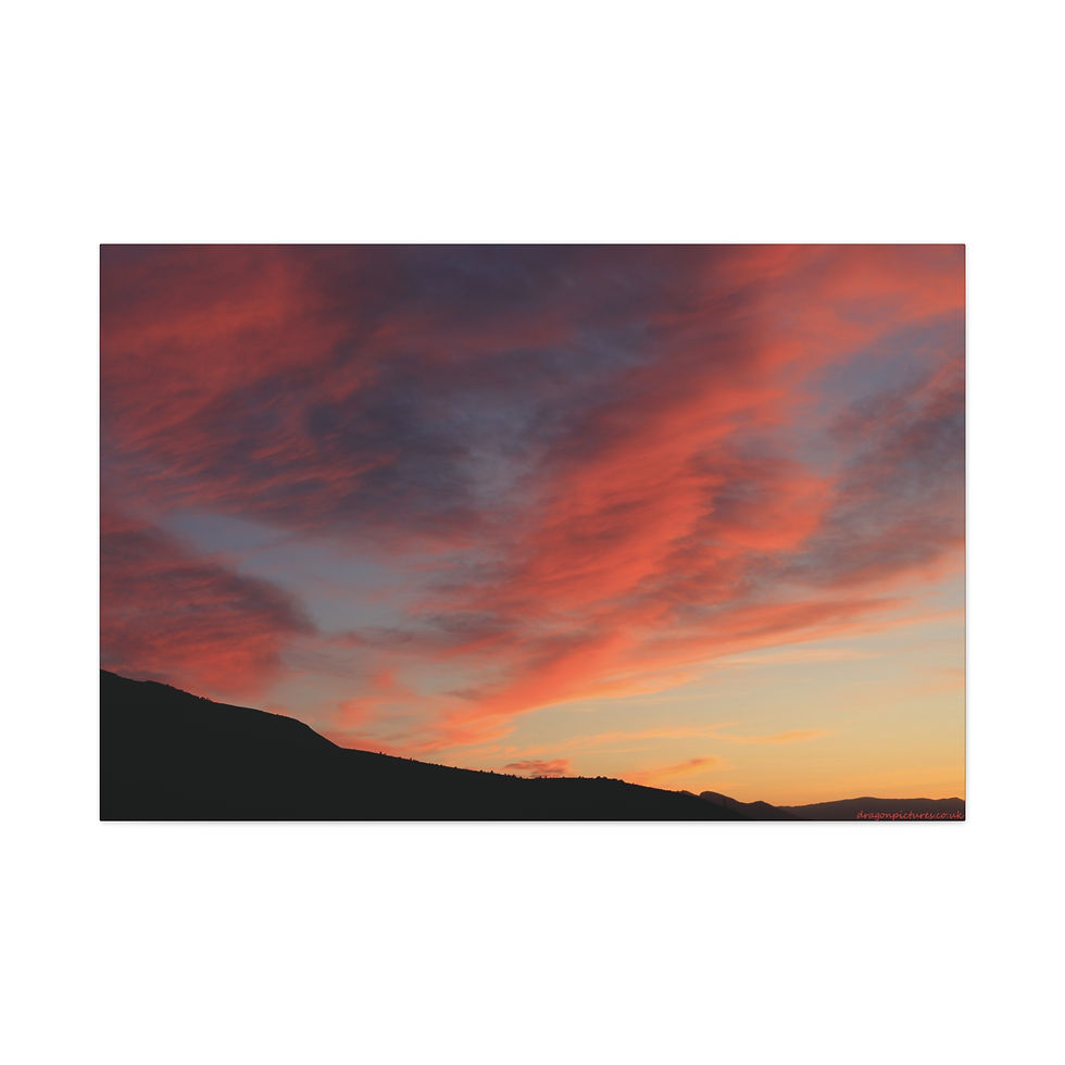Thumbnail: Fire In The Sky 076 | Sunset Canvas Print | 48"x32" |