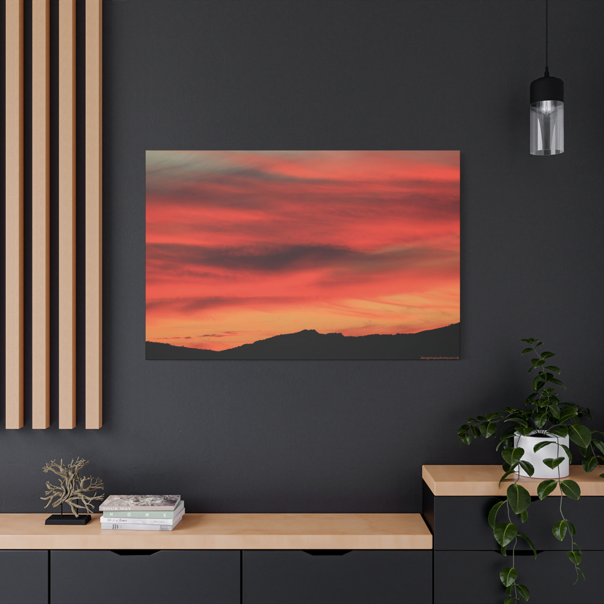 Fire In The Sky 039 | Sunset Canvas Print | 48"x32" |
