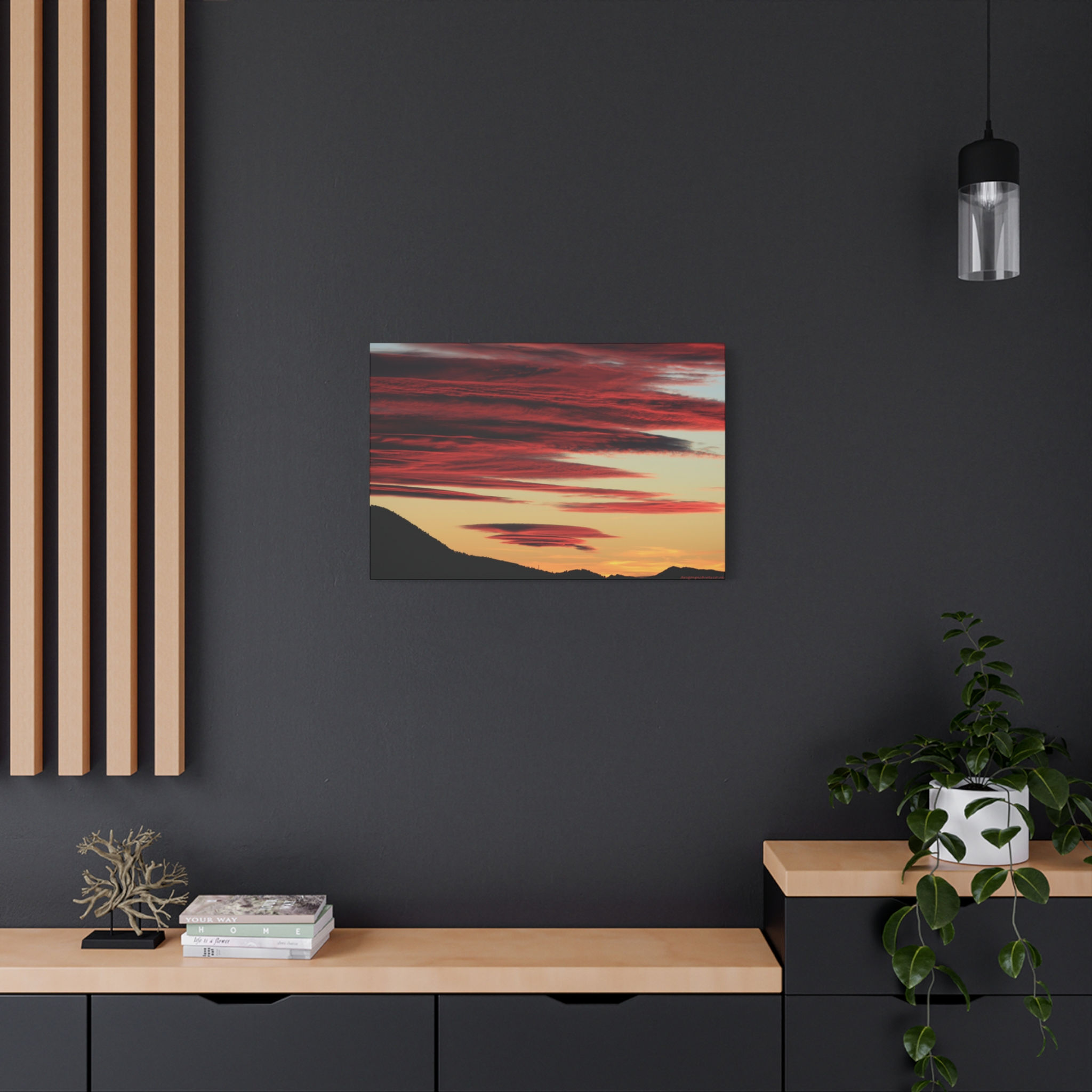 Fire In The Sky 092 | Sunset Canvas Print | 24"x16" | 30"x20" |
