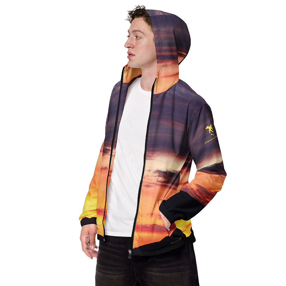 Thumbnail: Fire In The Sky 007 - All-Over Print Men’s Windbreaker