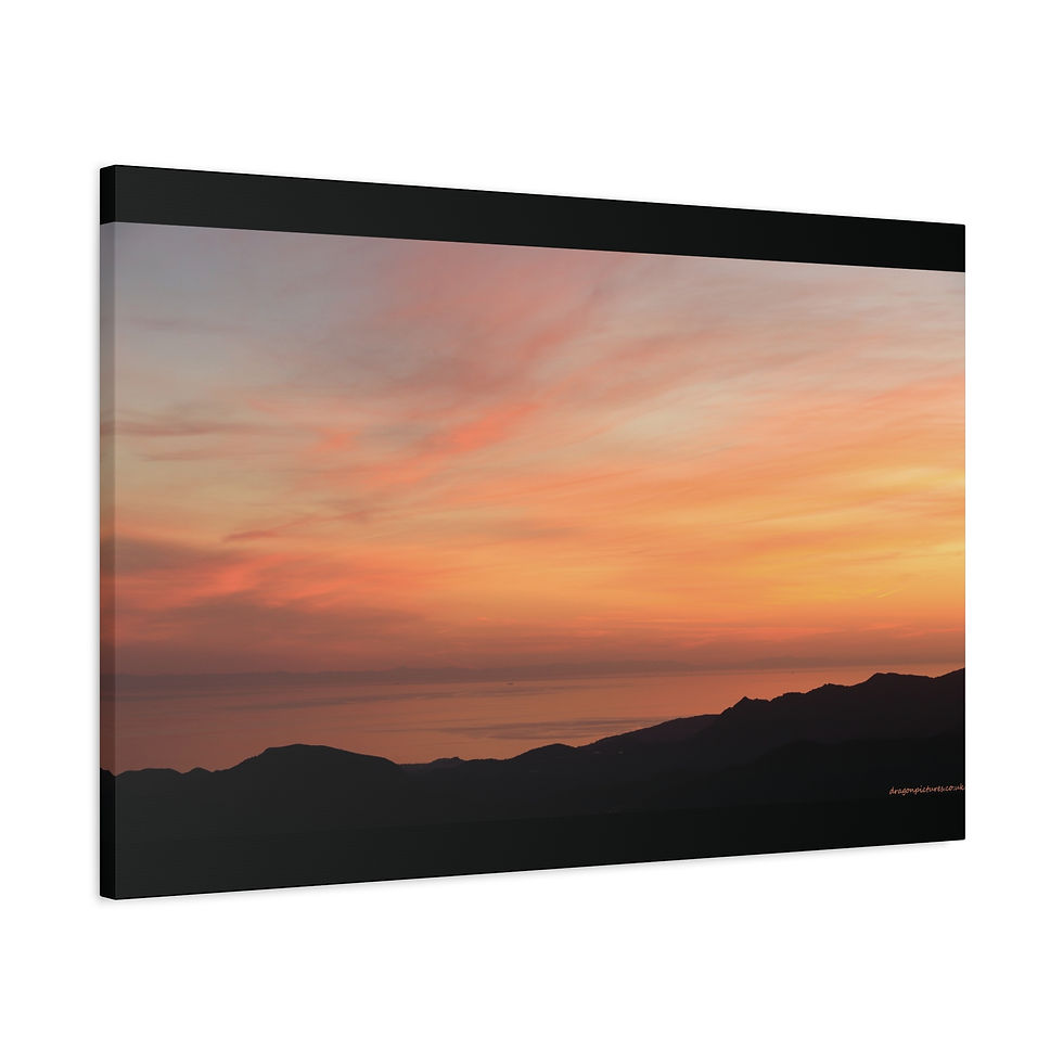 Thumbnail: Fire In The Sky 067 | Sunset Canvas Print | 36"x24" |