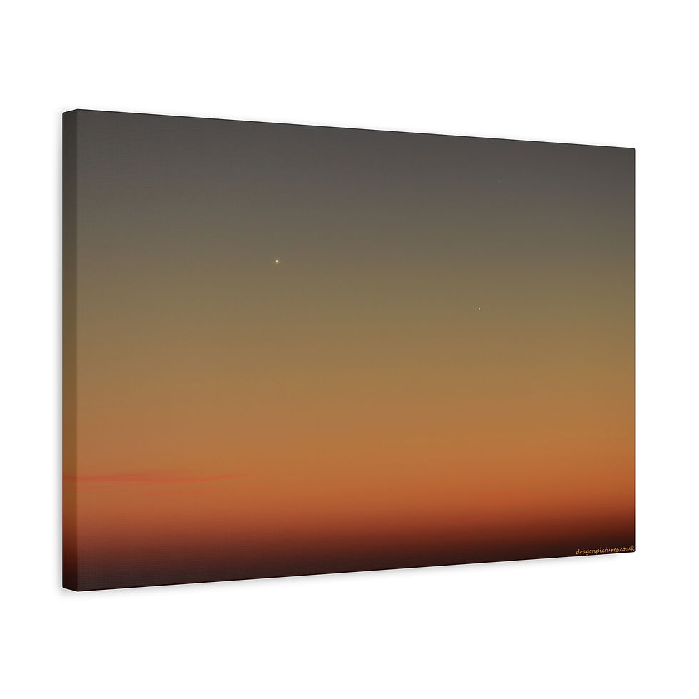 Thumbnail: Fire In The Sky 071 - Venus & Mercury | Sunset Canvas Print | 24"x16"| 30"x20" |