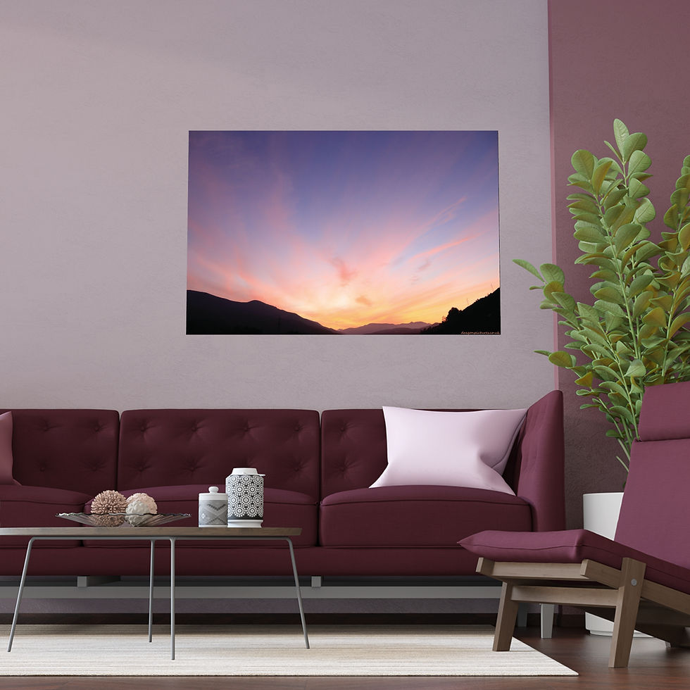 Thumbnail: Fire In The Sky 012 | Vibrant Indoor/Outdoor Silk Poster | 48"x36" |