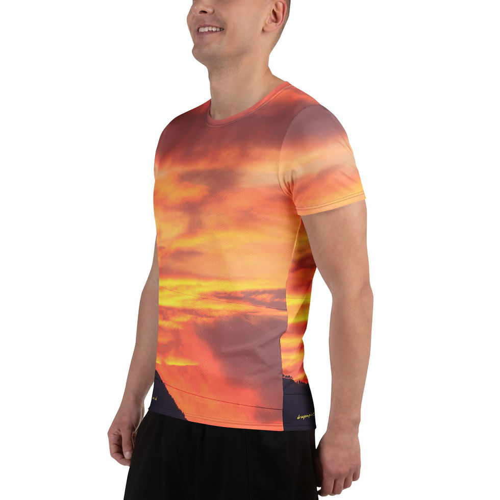 Thumbnail: Fire In The Sky 021 - All-Over Print Men's Athletic T-shirt