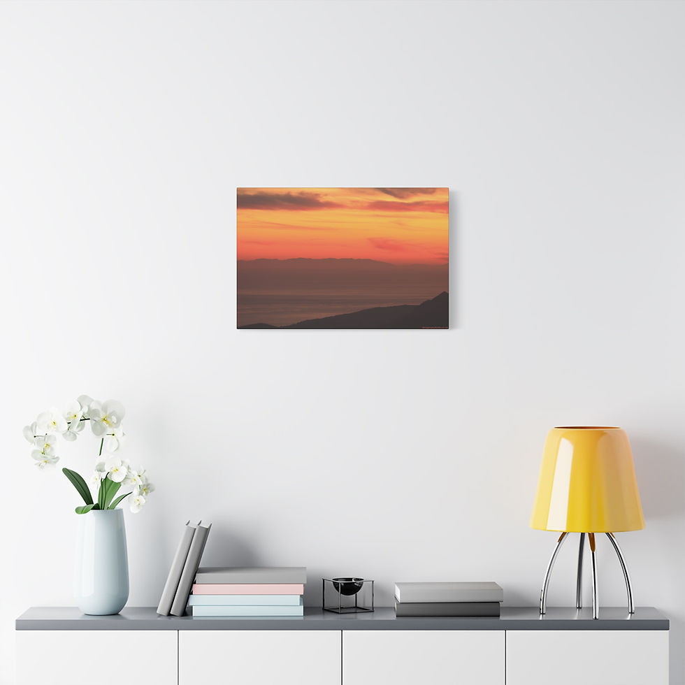 Thumbnail: Fire In The Sky 055 | Sunset Canvas Print | 24"x16" | 30"x20" |