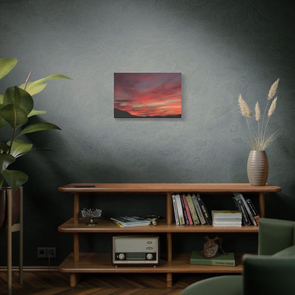 Thumbnail: Fire In The Sky 099 | Sunset Canvas Print | 24"x16" | 30"x20" |
