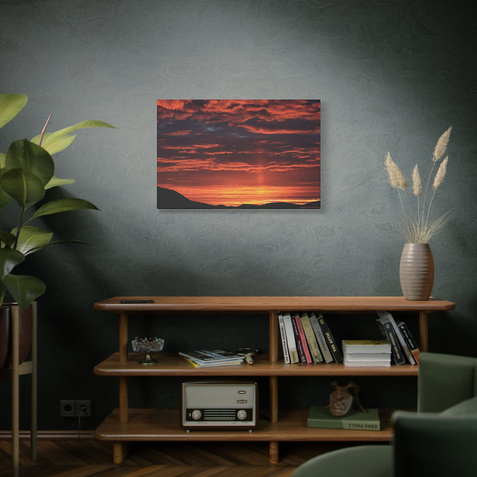 Thumbnail: Fire In The Sky 095 | Sunset Canvas Print | 36"x24" |
