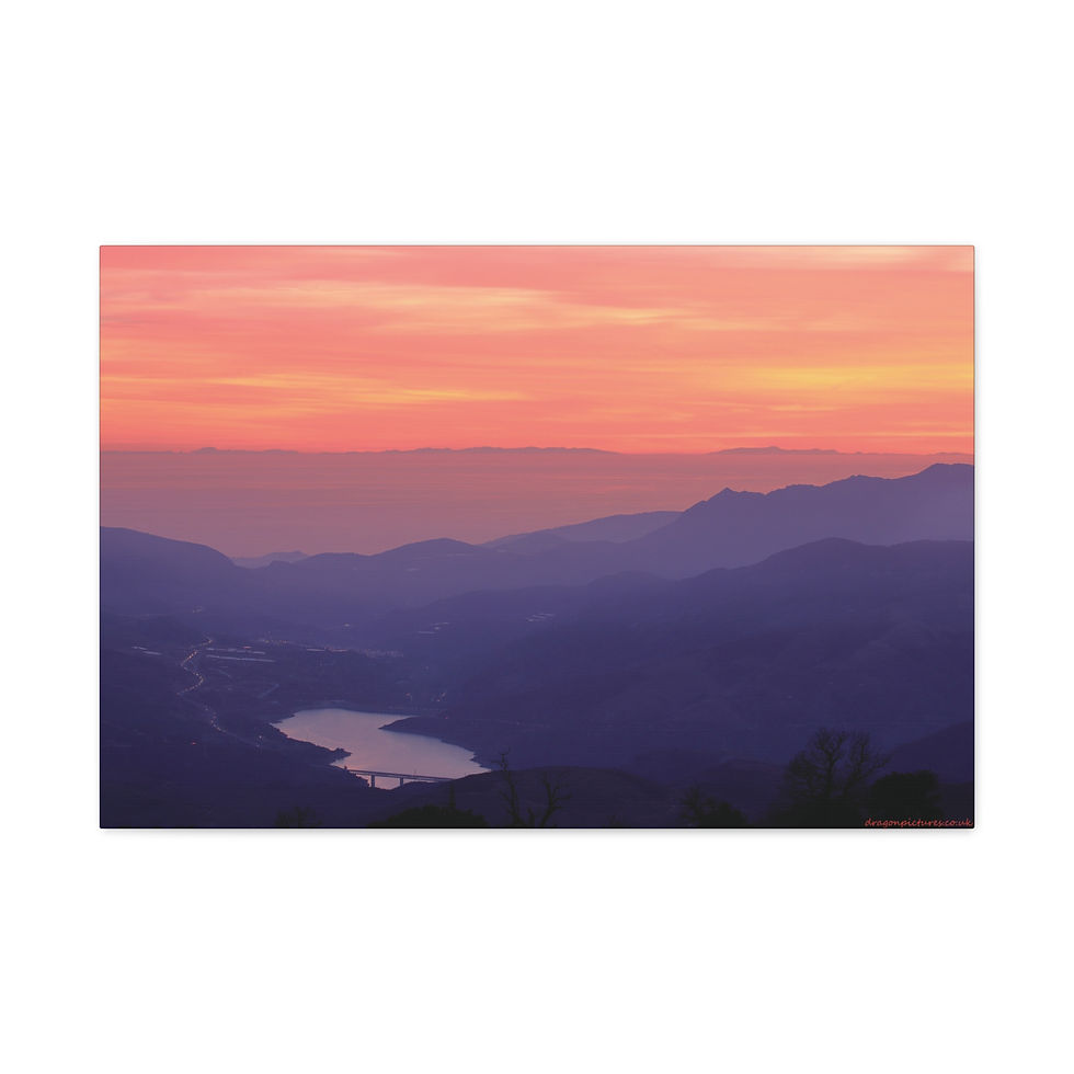 Thumbnail: Fire In The Sky 026 | Sunset Canvas Print | 24"x16" | 30"x20" |