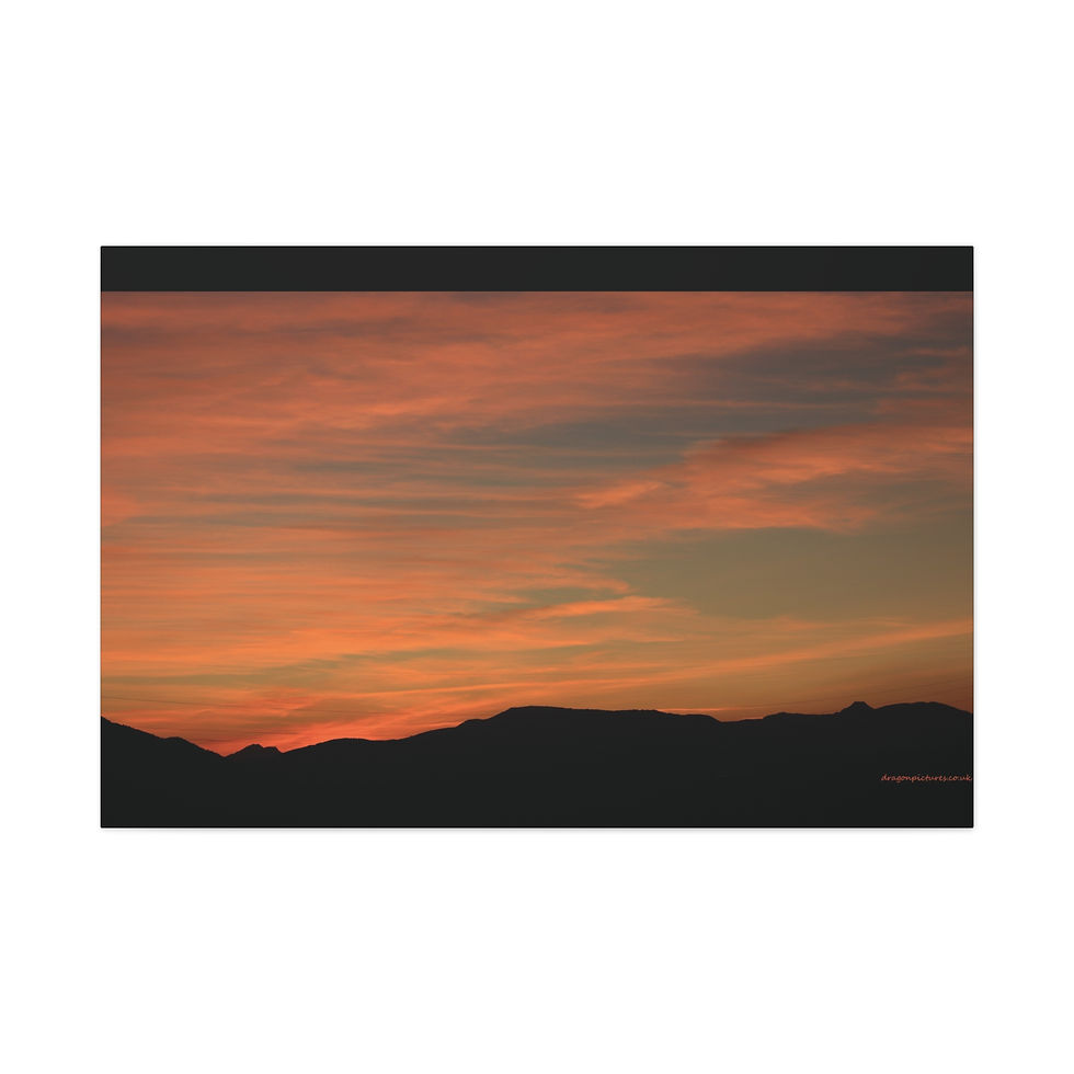 Thumbnail: Fire In The Sky 009 | Sunset Canvas Print | 48"x32" |