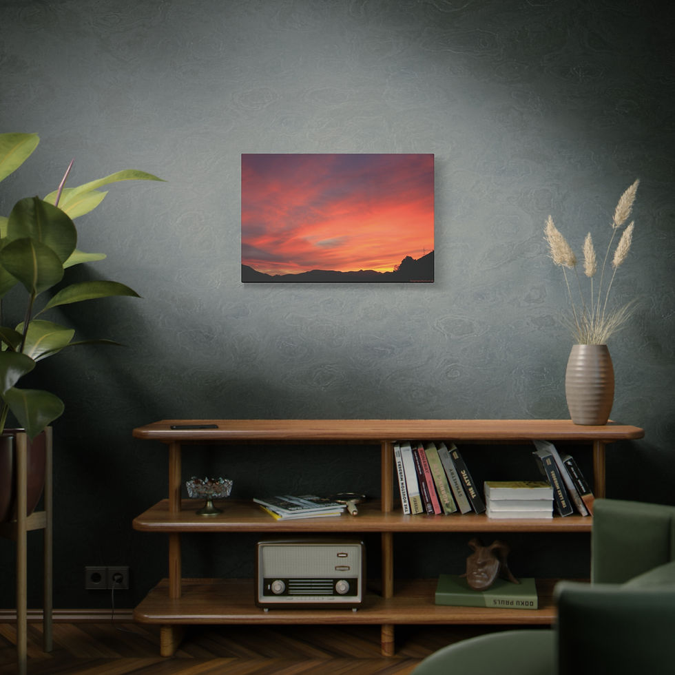 Thumbnail: Fire In The Sky 079 | Sunset Canvas Print | 24"x16" | 30"x20" |