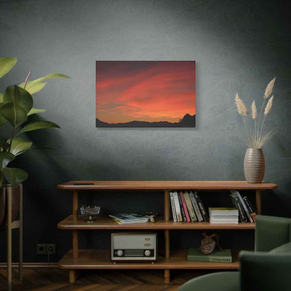 Thumbnail: Fire In The Sky 080 | Sunset Canvas Print | 36"x24" |