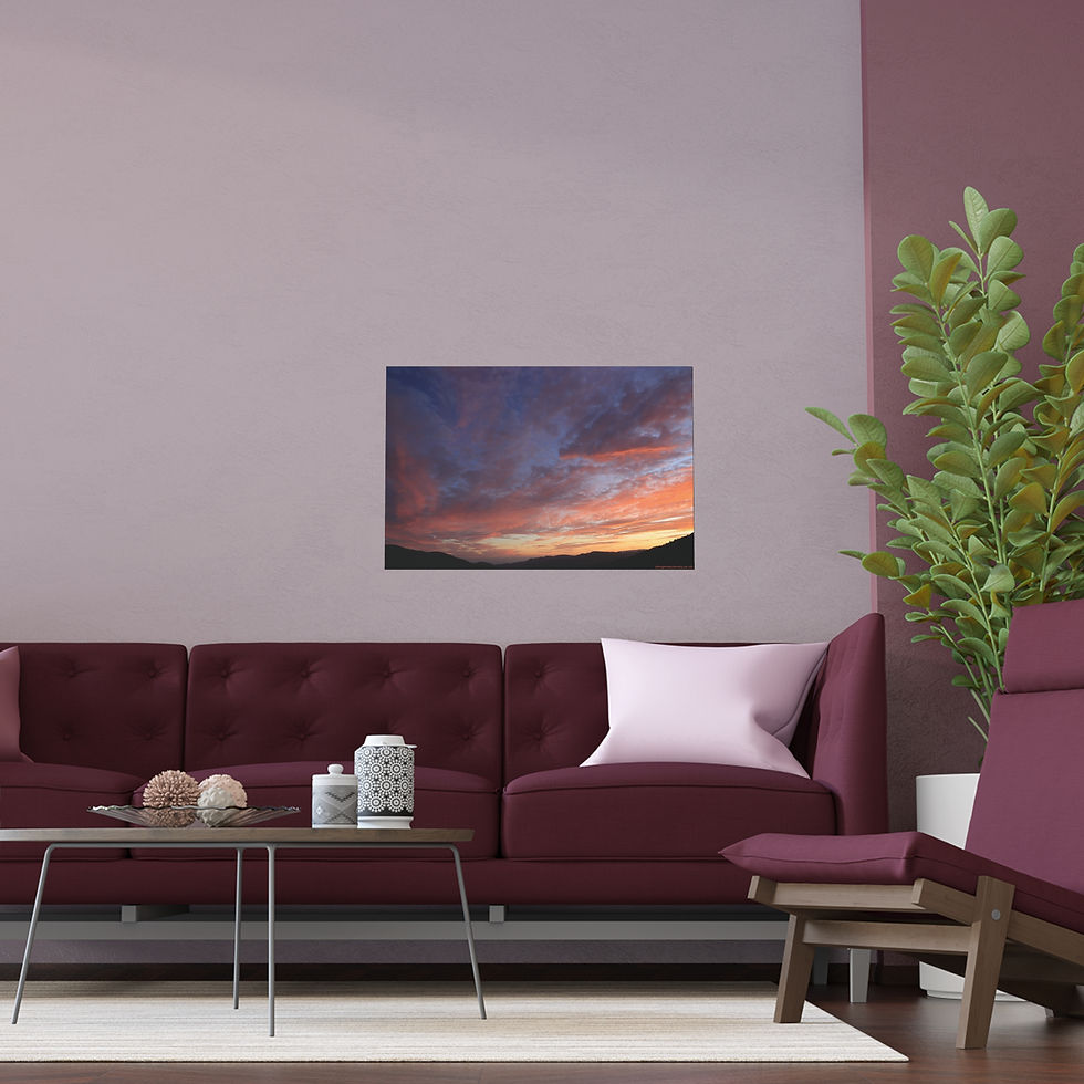 Thumbnail: Fire In The Sky 101 | Vibrant Indoor/Outdoor Silk Poster | 30"x20" |