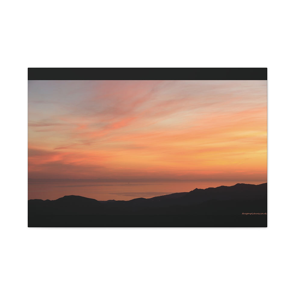 Thumbnail: Fire In The Sky 067 | Sunset Canvas Print | 36"x24" |