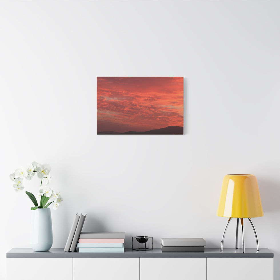 Thumbnail: Fire In The Sky 051 | Sunset Canvas Print | 24"x16" | 30"x20" |
