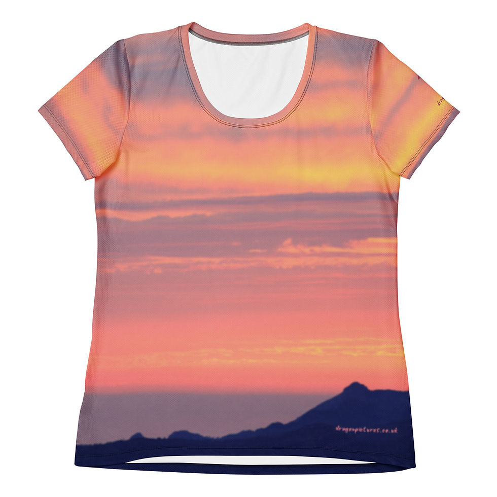 Thumbnail: Fire In The Sky 072 - All-Over Print Women's Athletic T-shirt