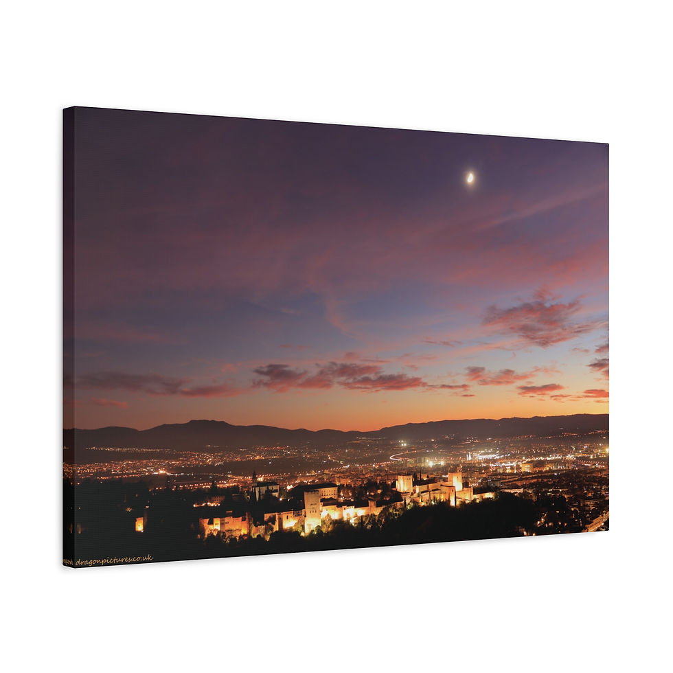 Thumbnail: Fire In The Sky 057 | Sunset Canvas Print | 24"x16" | 30"x20" |