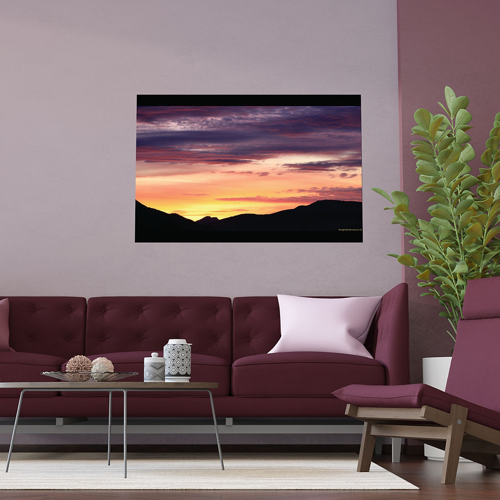 Thumbnail: Fire In The Sky 007 | Vibrant Indoor/Outdoor Silk Poster | 48"x36" |