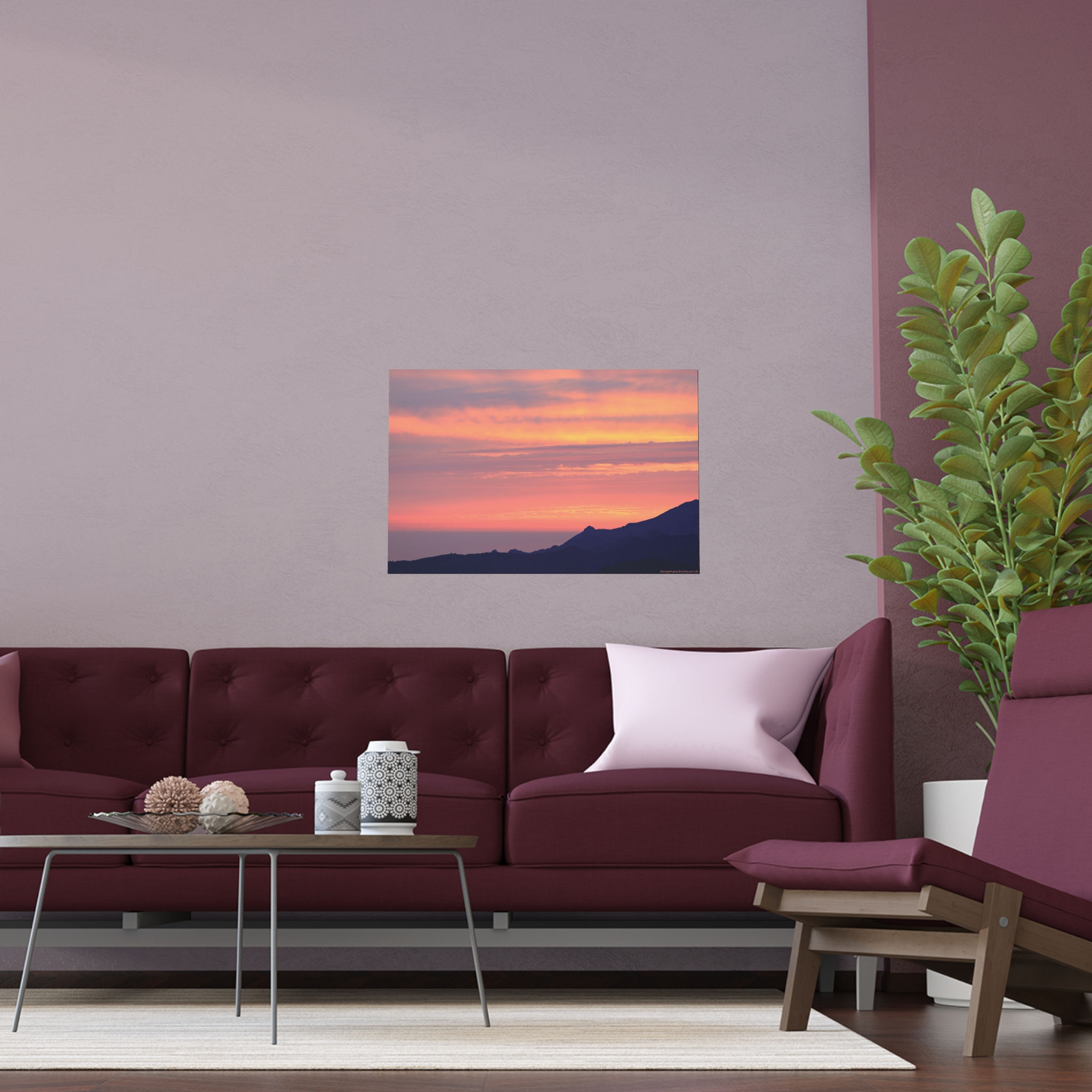 Fire In The Sky 072 | Vibrant Indoor and Outdoor Silk Poster | 30"x20" |