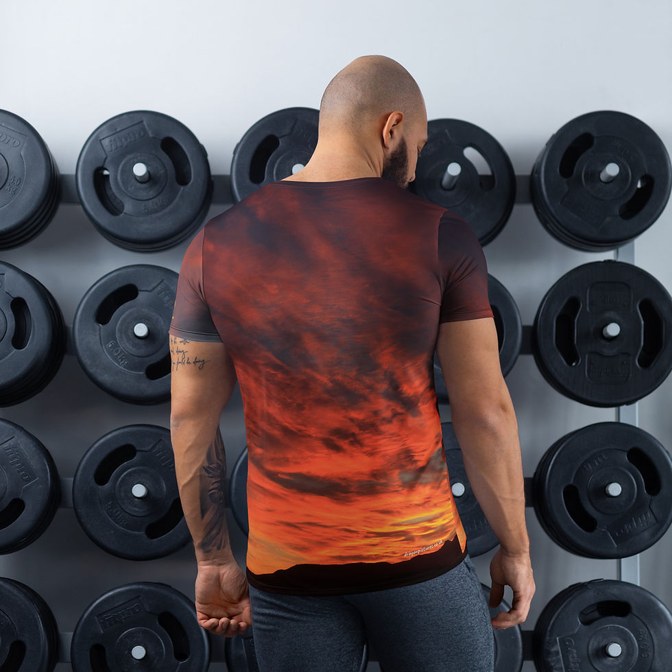 Thumbnail: Fire In The Sky 019B - All-Over Print Men's Athletic T-shirt