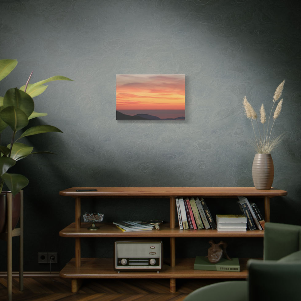 Thumbnail: Fire In The Sky 027 | Sunset Canvas Print | 24"x16" | 30"x20" |