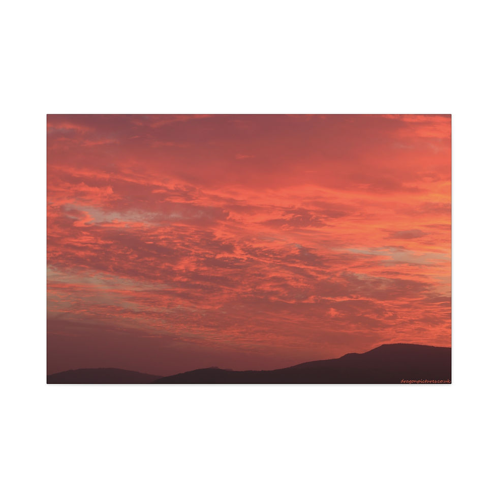 Thumbnail: Fire In The Sky 051 | Sunset Canvas Print | 48"x32" |
