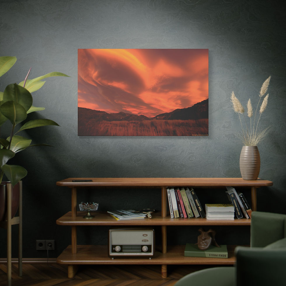 Thumbnail: Fire In The Sky 002 | Sunset Canvas Print | 48"x32" |