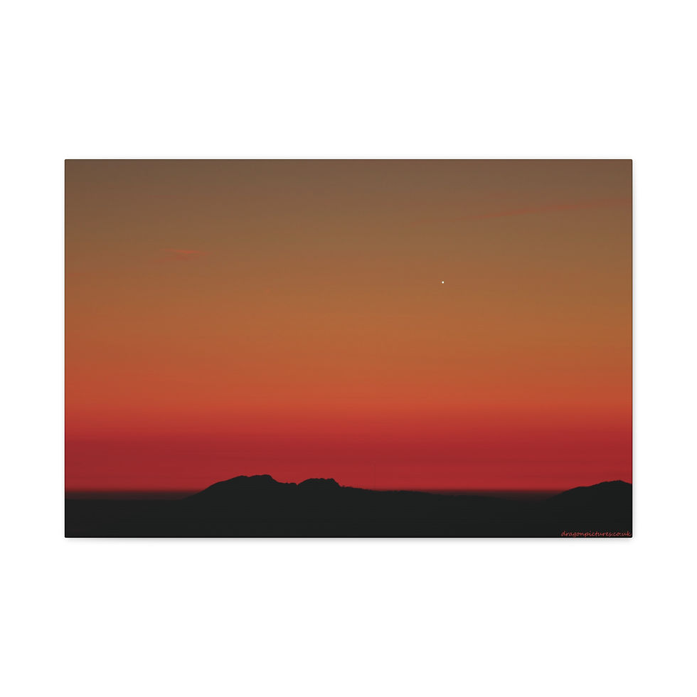 Thumbnail: Fire In The Sky 065 - Venus #2 | Sunset Canvas Print | 24"x16" | 30"x20" |