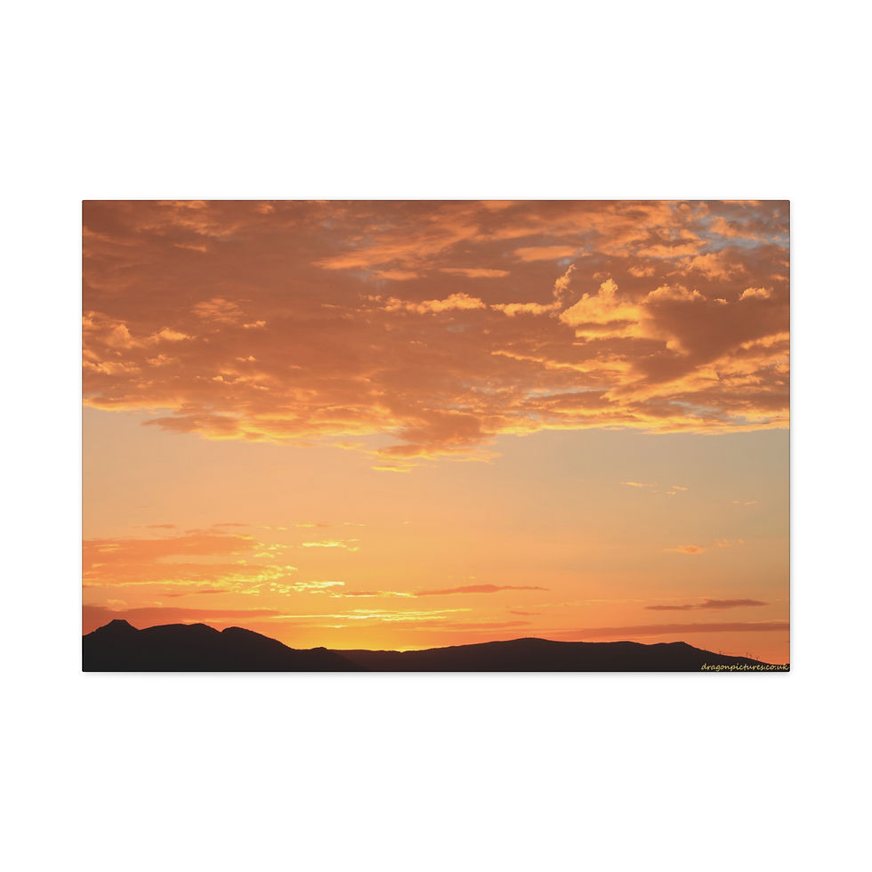 Thumbnail: Fire In The Sky 044 | Sunset Canvas Print | 36"x24" |