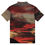 Thumbnail: Fire In The Sky 003 - Crimson Brush Strokes - All-Over Print Men’s Slim Fit Polo