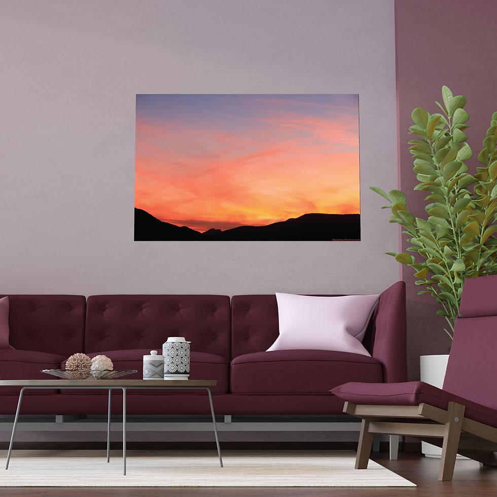 Thumbnail: Fire In The Sky 016 | Vibrant Indoor/Outdoor Silk Poster | 48"x36" |