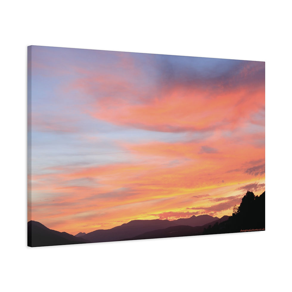 Thumbnail: Fire In The Sky 017 | Sunset Canvas Print | 36"x24" |