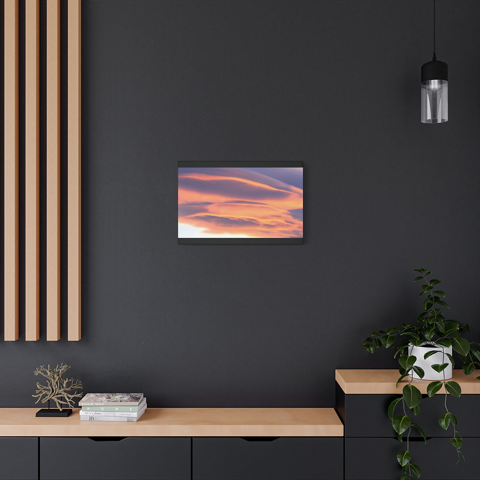 Thumbnail: Fire In The Sky 041 | Sunset Canvas Print | 24"x16" | 30"x20" |