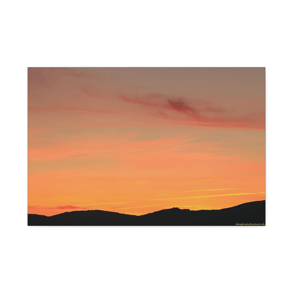Thumbnail: Fire In The Sky 030 | Sunset Canvas Print | 36"x24" |