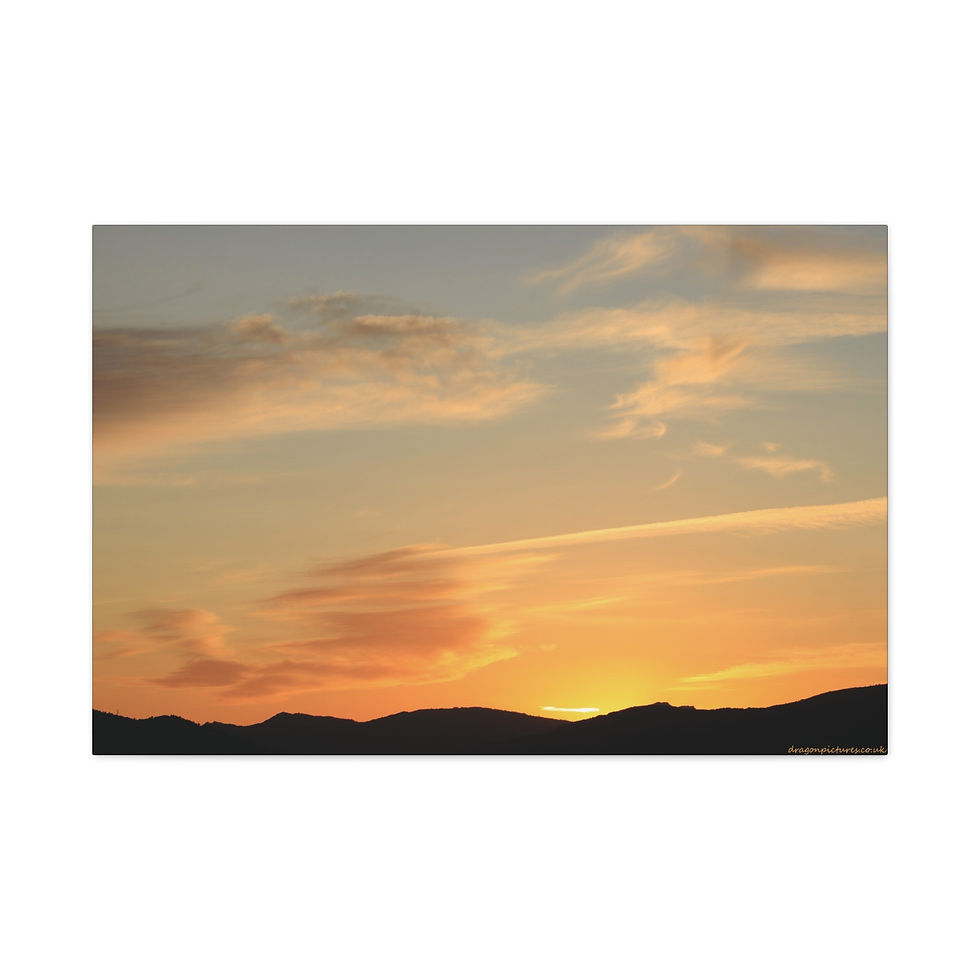 Thumbnail: Fire In The Sky 024 | Sunset Canvas Print | 36"x24" |