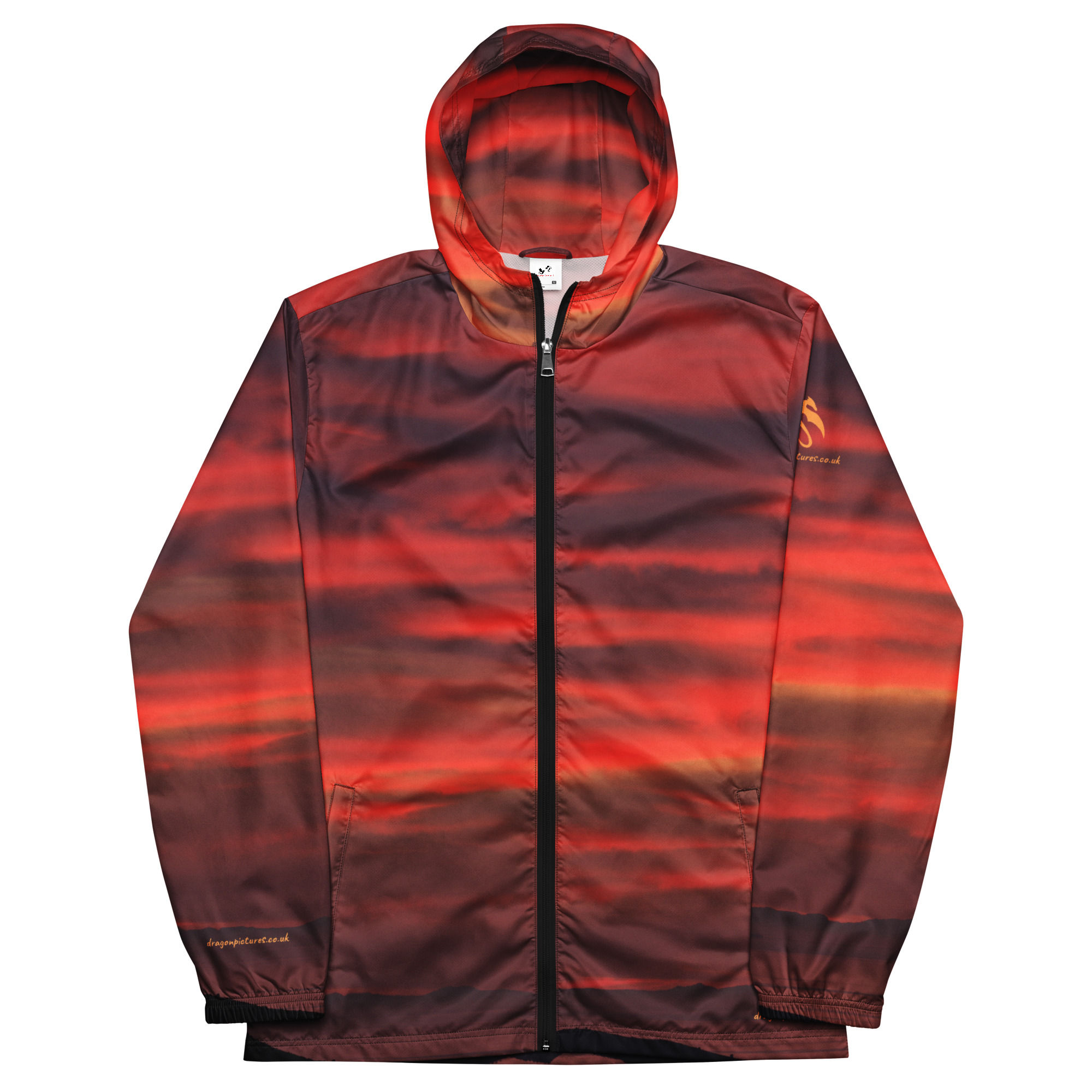 Fire In The Sky 083 Image Wrapped - All-Over Print Men’s Windbreaker
