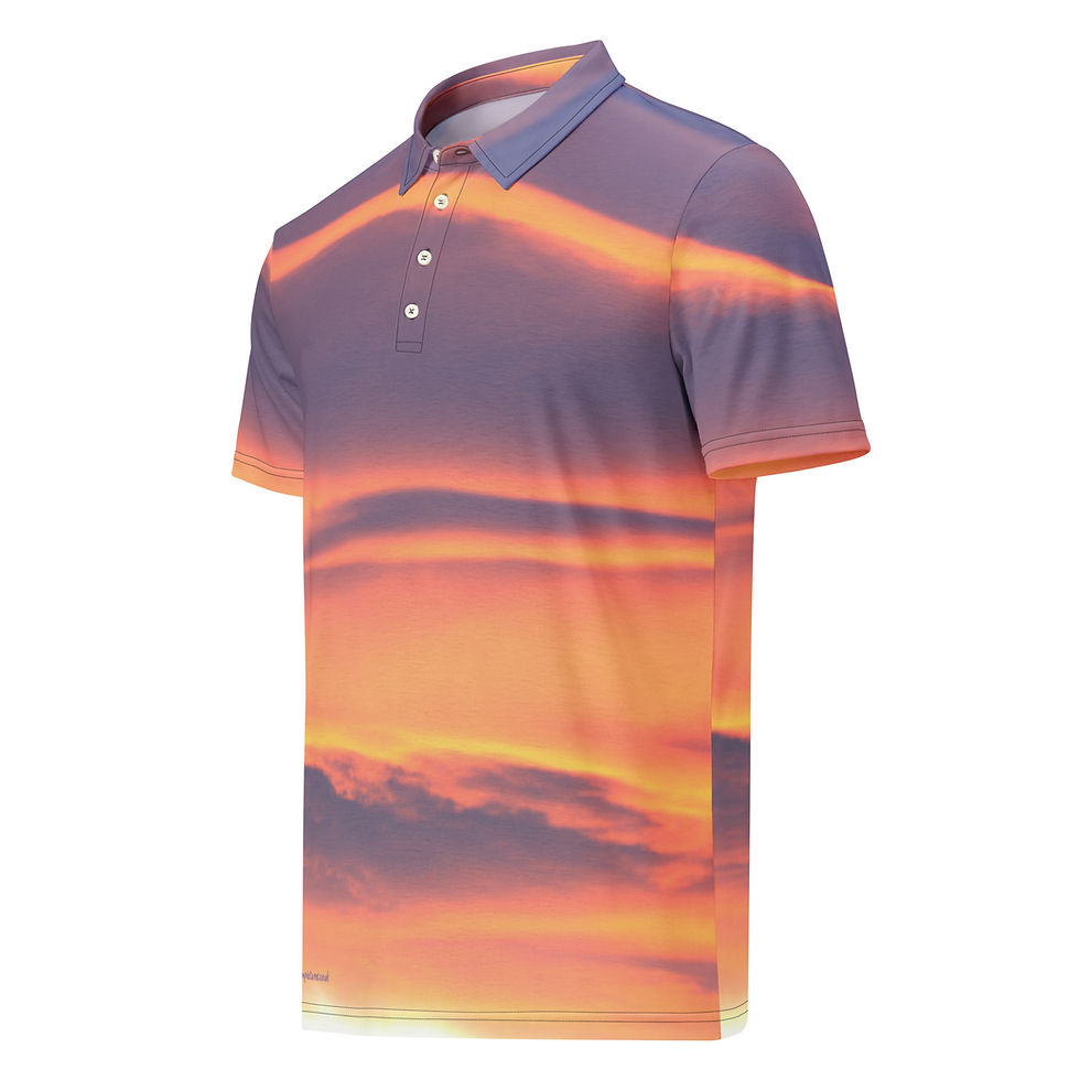 Fire In The Sky 041 - All-Over Print Men’s Slim Fit Polo