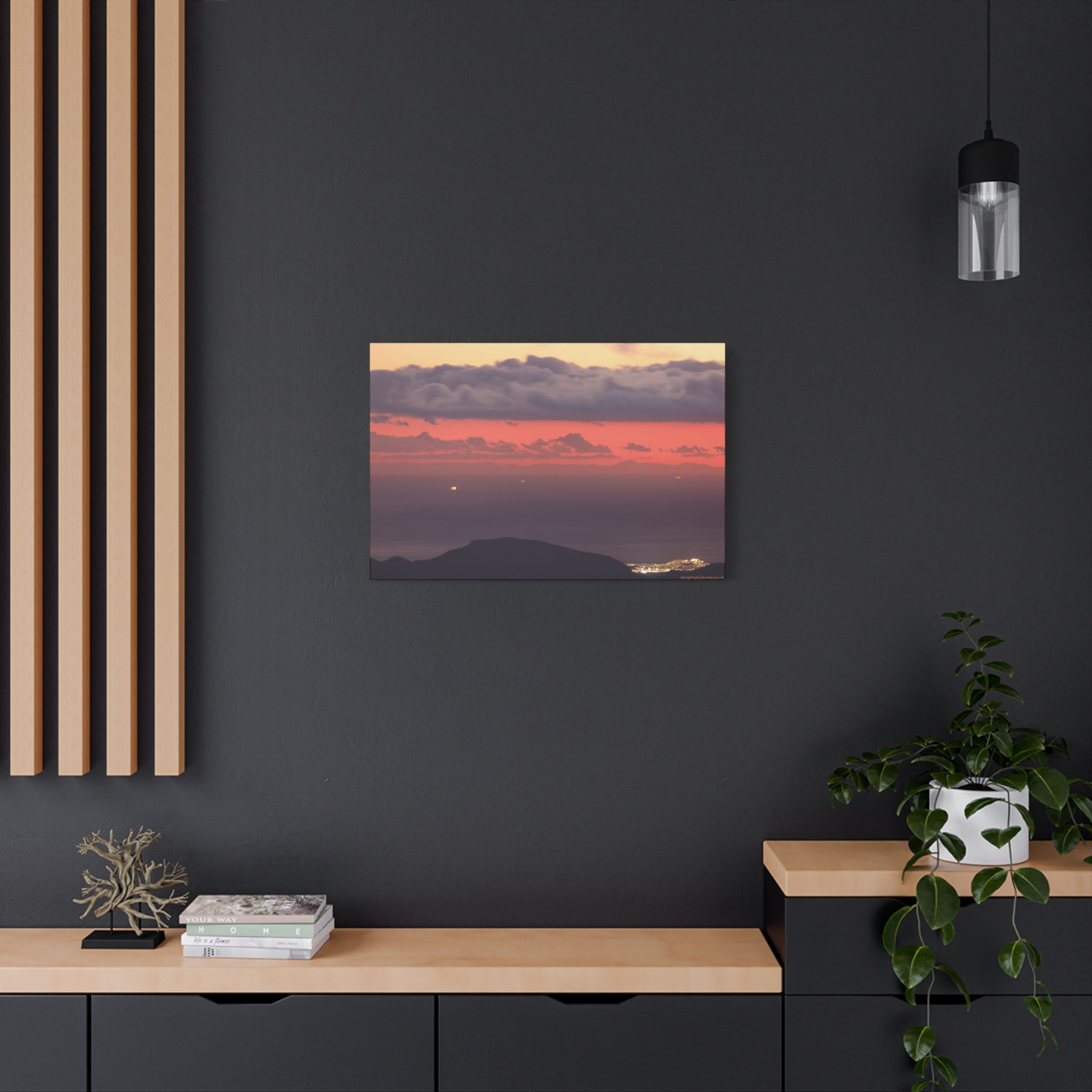 Fire In The Sky 074 | Sunset Canvas Print | 24"x16" | 30"x20" |