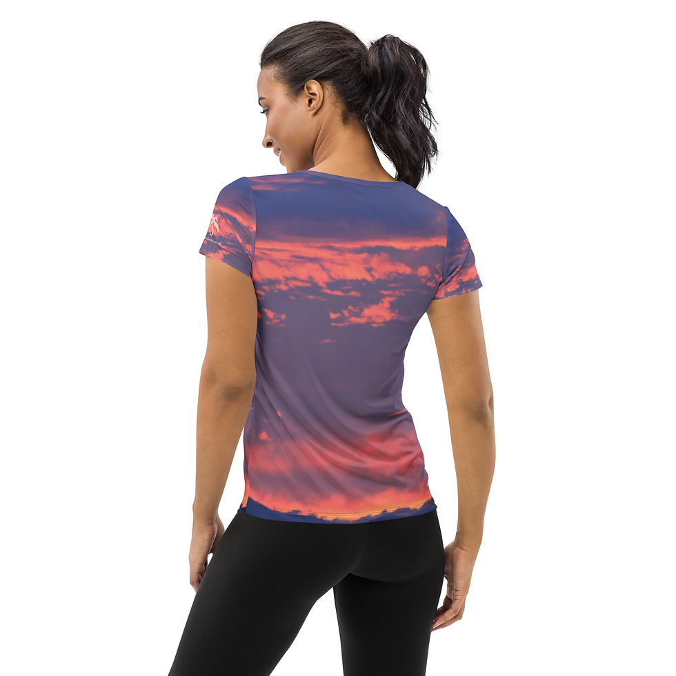 Thumbnail: Fire In The Sky 049 - All-Over Print Women's Athletic T-shirt