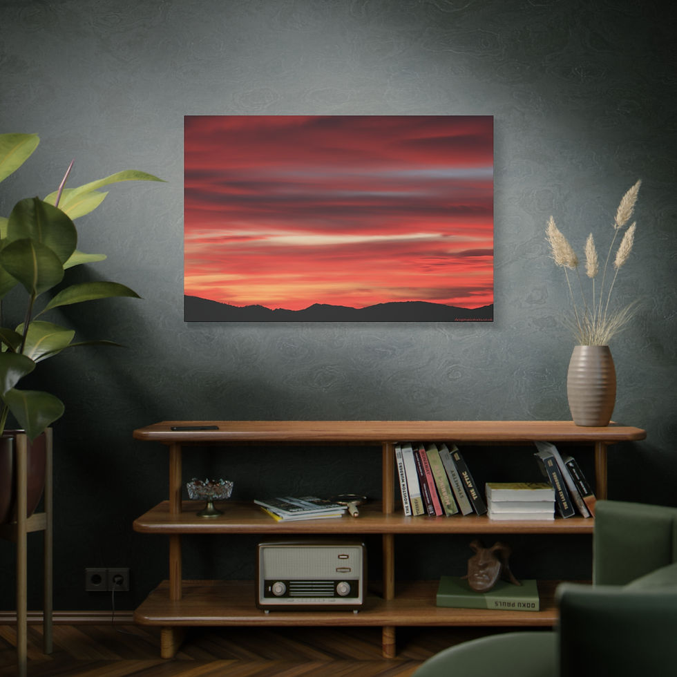 Thumbnail: Fire In The Sky 100 | Sunset Canvas Print | 48"x32" |