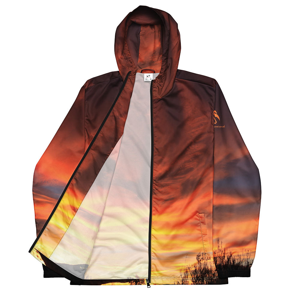 Thumbnail: Fire In The Sky 001 Helios - All-Over Print Men’s Windbreaker