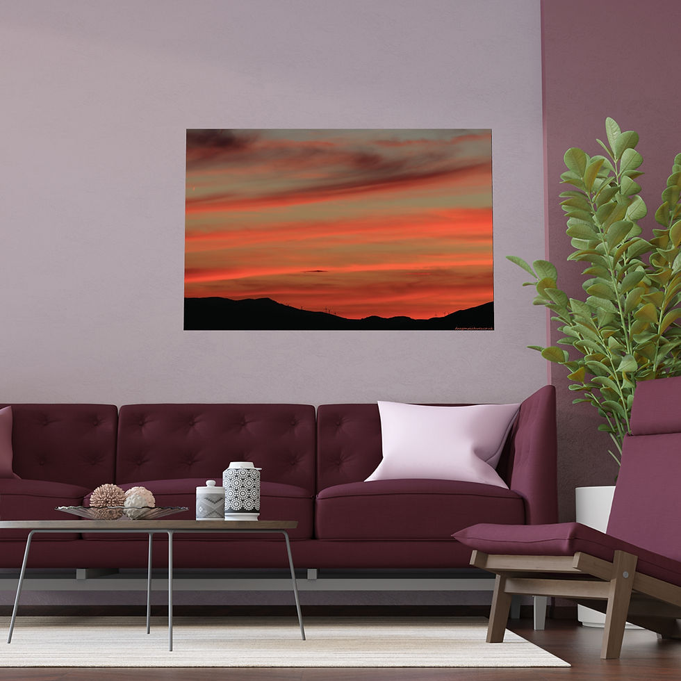 Thumbnail: Fire In The Sky 104 | Vibrant Indoor/Outdoor Silk Poster | 48"x36" |