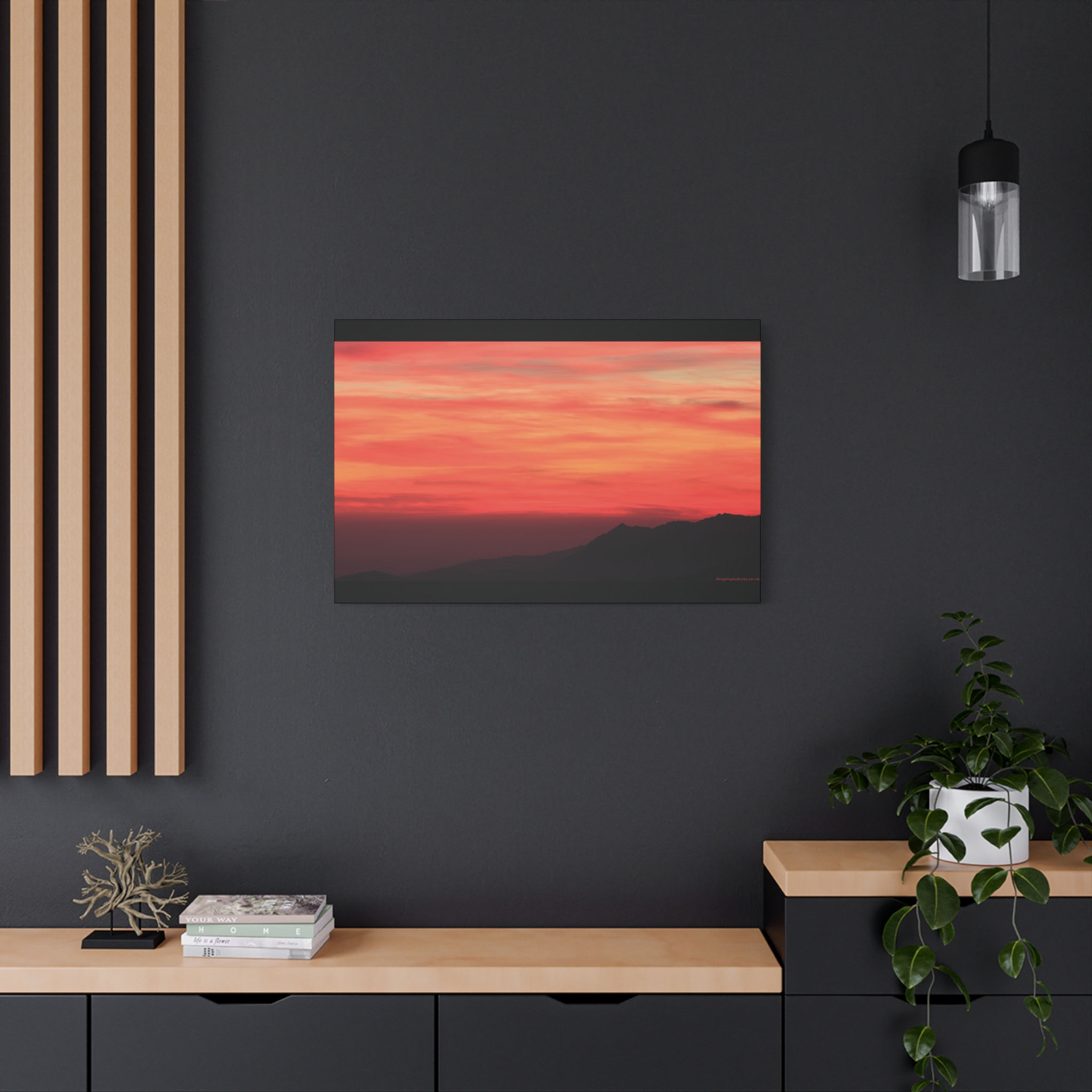 Fire In The Sky 086 | Sunset Canvas Print | 36"x24" |