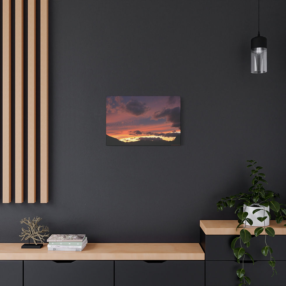 Thumbnail: Fire In The Sky 089 | Sunset Canvas Print | 24"x16" | 30"x20" |