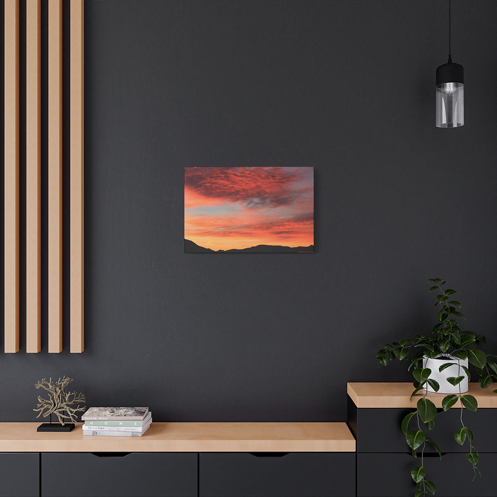 Thumbnail: Fire In The Sky 040 | Sunset Canvas Print | 24"x16" | 30"x20" |