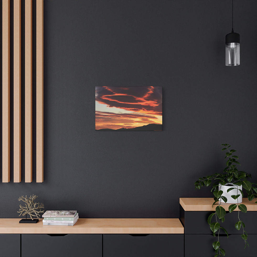 Thumbnail: Fire In The Sky 098 | Sunset Canvas Print | 24"x16" | 30"x20" |