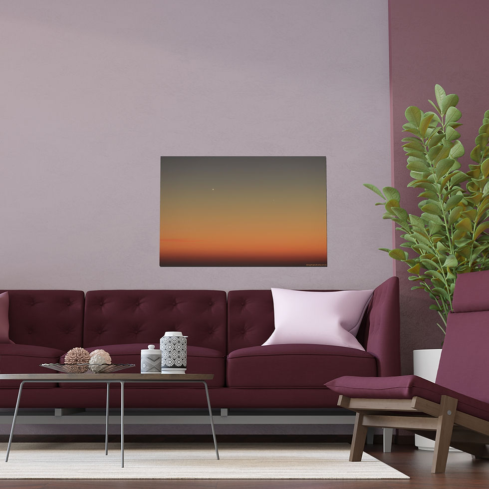 Thumbnail: Fire In The Sky 071 - Venus&Mercury | Vibrant In/Outdoor Silk Poster | 36"x24" |