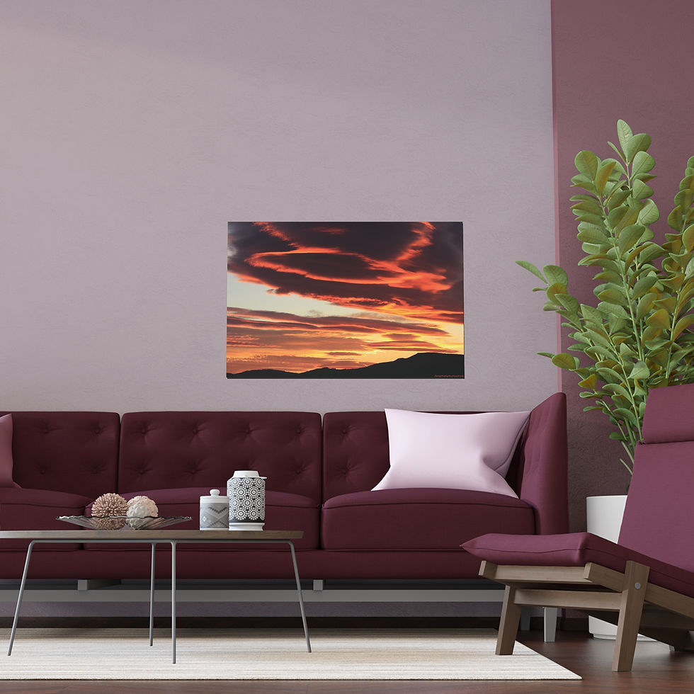 Thumbnail: Fire In The Sky 098 | Vibrant Indoor/Outdoor Silk Poster | 36"x24" |