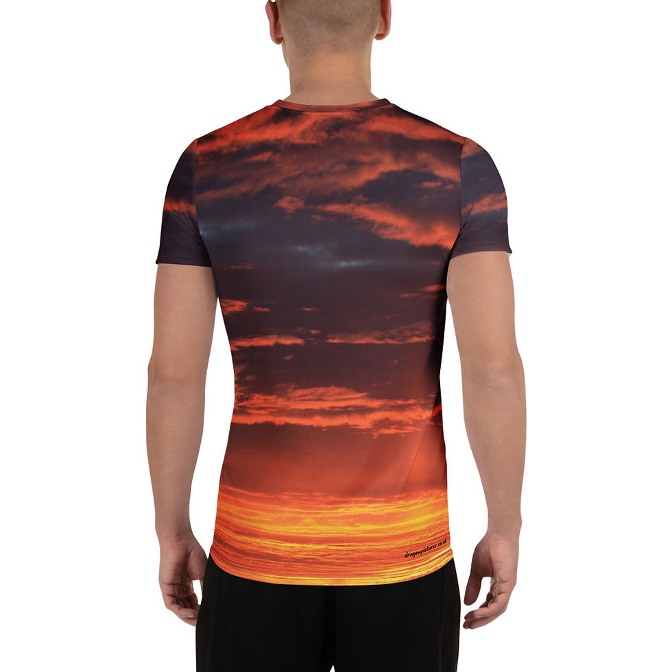 Thumbnail: Fire In The Sky 095 - Emblem - All-Over Print Men's Athletic T-shirt